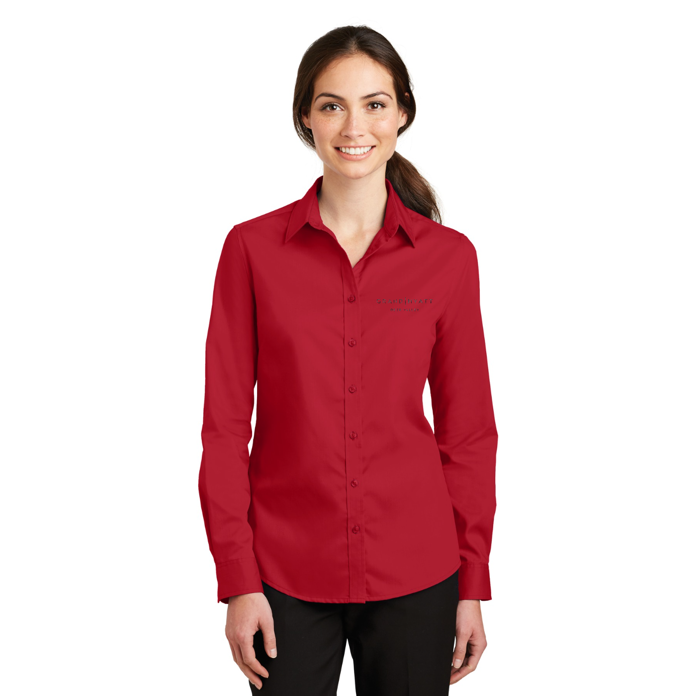 Port Authority Women's SuperPro Twill Shirt — model