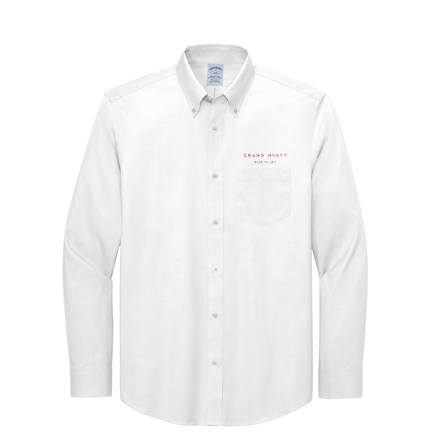 Brooks Brothers Wrinkle-Free Stretch Pinpoint Shirt — White