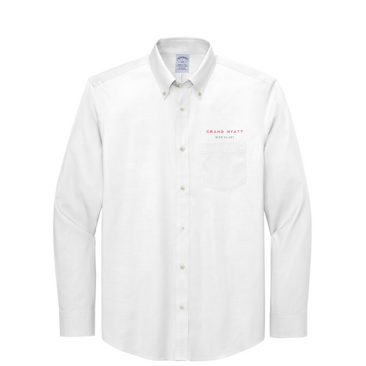 Brooks Brothers Wrinkle-Free Stretch Pinpoint Shirt — White